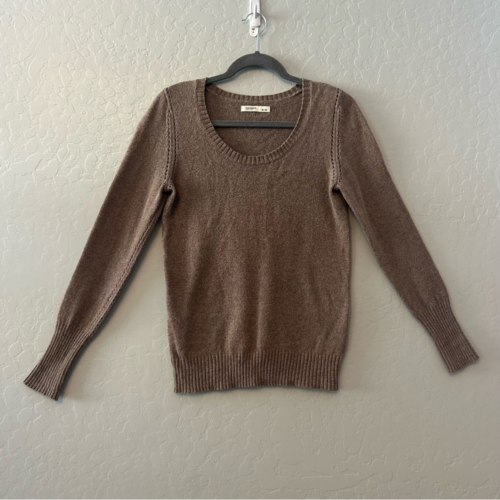 ⭐️Old Navy womens long sleeve brown sweater size medium